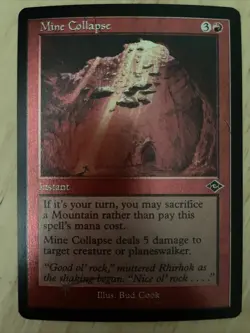 MTG Mine Collapse Modern Horizons 2 #408 Retro Frame Foil-ETCHED Common NM/M - Image 1