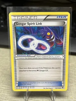 Pokemon Gengar Spirit Link Trainer Card 95/119 XY Phantom Forces Non-Holo - Image 1