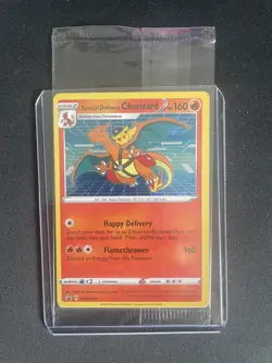 Special Delivery Charizard Black Star Promo Card SWSH075 Sealed - Swirl - Image 1