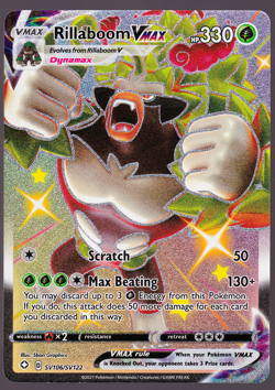 Rillaboom VMAX SV106/SV122 Shining Fates Holo Pokemon TCG Card 2021 NM - Image 1