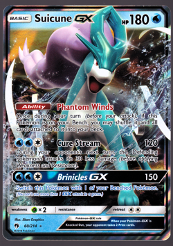 Suicune GX 60/214 Lost Thunder Holo 2018 Pokemon TCG Card NM - Image 1