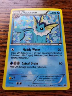 PL Vaporeon BW89 Black & White Promos Holo Pokemon Card - Image 1