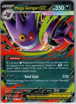 Mega Gengar ex 056/094 ME02: Phantasmal Flames - Pokemon Card - NM - Image 1