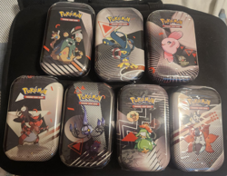 Pokemon Black Bolt White Flare Unova Mini Tin 7 Tins - Image 1