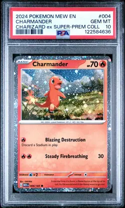 Pokemon Charmander 004/165 Holo Charizard ex Super Premium PSA 10 GEM MINT - Image 1