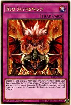 Red Supremacy - PGL3-EN020 - Gold Secret Rare - 1st Edition - Lightly Played - Image 1