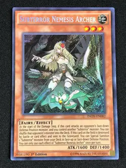 YUGIOH SUBTERROR NEMESIS ARCHER INOV-EN082 1ST SECRET NM - Image 1