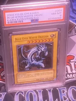 2004 Yugioh Kaiba Unlimited Blue-Eyes White Dragon SKE-001 Ultra Rare PSA 8 - Image 1