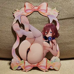 Miku Nakano She's My Waifu A5 Large Metal Card LSP-02 Serialized Anime 09/50 - Image 1