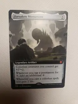 Forsaken Monument Extended Art Mythic Rare Magic the Gathering MTG LP - Image 1