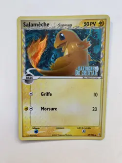 Salameche 49/100 Reverse Stamp EX Gardiens de Cristal Carte Pokemon Francaise LP - Image 2
