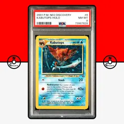 Pokemon PSA 8 Kabutops Holo Neo Discovery 6/75 WOTC - Image 1