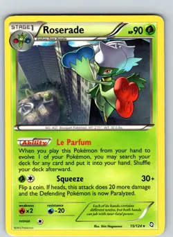 Roserade 15/124 2012 BW Dragons Exalted Regular Rare - Image 1