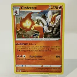 Cinderace 034/202 SWSH01: Sword & Shield Base Set Holo Rare Pokemon TCG - Image 1