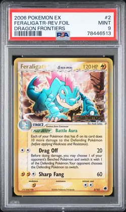 Pokemon EX Dragon Frontiers Feraligatr 2/101 Stamped Reverse Holo PSA 9 LOW POP - Image 1