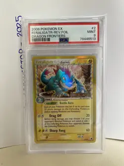 Pokemon EX Dragon Frontiers Feraligatr 2/101 Stamped Reverse Holo PSA 9 LOW POP - Image 4