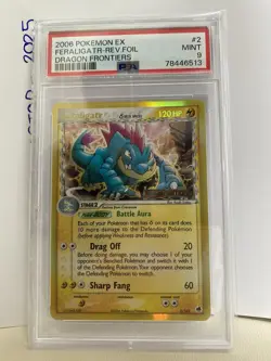 Pokemon EX Dragon Frontiers Feraligatr 2/101 Stamped Reverse Holo PSA 9 LOW POP - Image 5