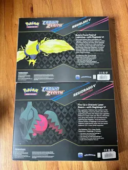 Pokemon TCG Crown Zenith Regidrago V & Regieleki V Collection Boxes (Set of 2) - Image 2