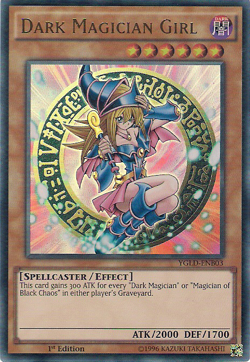 Dark Magician Girl - YGLD-ENB03 1st Ed Ultra Rare NM - Yugioh - Image 1