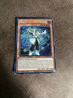 Yu-Gi-Oh! Crowley, the Gifted Magistus 1st Edition Secret Rare BLMM-EN044 - Image 1