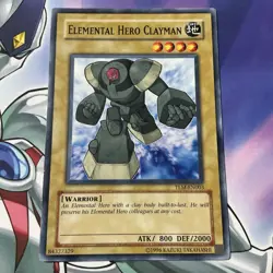 YuGiOh Elemental Hero Clayman The Lost Millenium TLM-EN003 1st Edition - Image 1