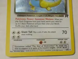 Pokemon TCG Dark Dragonite Holo Card 5/82 Team Rocket 2000 Rare Played Vintage - Image 5