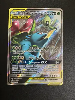 Celebi & Venusaur GX Tag Team Black Star Promo NM SM167 Pokemon Card 2019 - Image 1