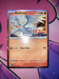 Reshiram 022/142 Stellar Crown Stamp Holo Box Promo NM English SCR Pokemon Card - Image 2