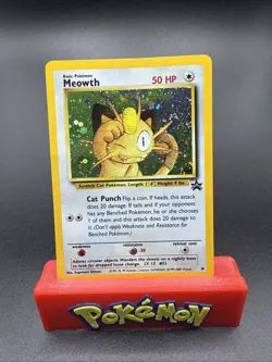 Meowth 10 Pokemon Black Star Promo Holo Card - HP - Image 1