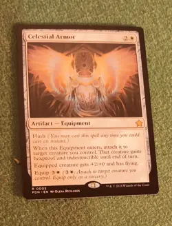 MTG Celestial Armor - Foundations - 0005 Rare - Image 1
