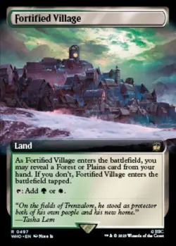 MTG Doctor Who - Fortified Village *FOIL* Extended Art NM - Image 1