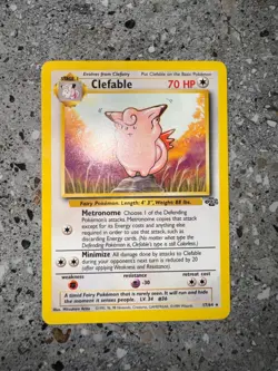 Pokemon TCG Cards Clefable 17/64 Jungle Rare EXC - Image 3