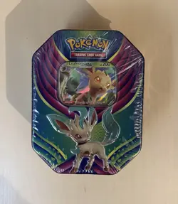 New Sealed Pokemon TCG 2018 - Leafeon GX Evolution Celebration Collector's Tin - Image 1