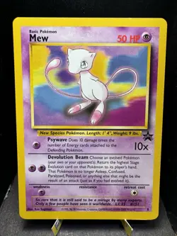 Pokemon TCG WOTC Mew 8 Black Star Promo Non Holo Vintage LP/NM - Image 1