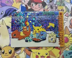 Pokemon Vintage Pocket Monsters Vending HOLO Prism Sticker 1999 Bandai Nintendo - Image 2