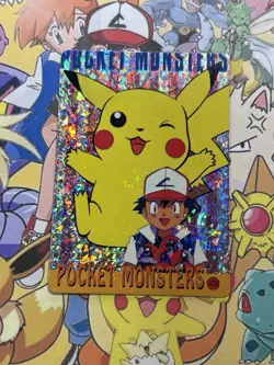 Pokemon Vintage Pocket Monsters Vending HOLO Prism Sticker 1999 Bandai Nintendo - Image 2