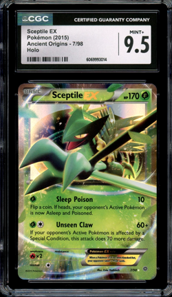 CGC 9.5 Mint+ Sceptile EX XY Ancient Origins 7/98 Pokemon - Image 1