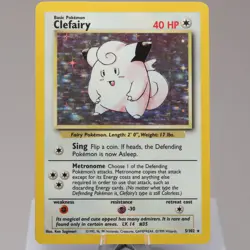 Pokemon TCG - Clefairy 5/102 Base Set Holo Rare WOTC 1999 - MP - Image 2