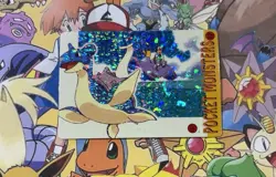 Pokemon Vintage Pocket Monsters Vending HOLO Prism Sticker 1999 Bandai Nintendo - Image 1
