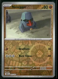Pokemon Destined Rivals 097/182 Reverse Holo - Nosepass - Image 1