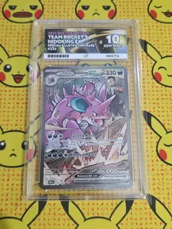Pokemon TCG Team Rocket’s Nidoking Ex 233/182 Destined Rivals ACE 10 - Image 1