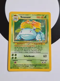 1999 Pokemon Game Base Set Venusaur HOLO #15/102 RARE - Image 1