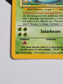 1999 Pokemon Game Base Set Venusaur HOLO #15/102 RARE - Image 5