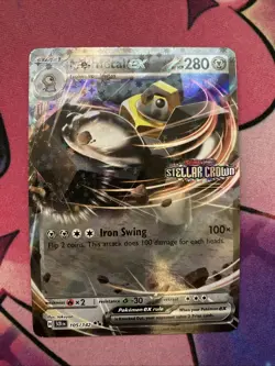 Melmetal ex 105/142 Stellar Crown Stamp Holo Box Promo NM English SCR Pokemon - Image 1