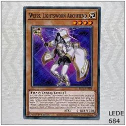 Weiss, Lightsworn Archfiend - LEDE-EN024 - Common 1st Edition Yugioh - Image 1