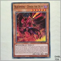 Blackwing - Zonda the Dusk - DABL-EN005 - Common 1st Edition Yugioh - Image 1