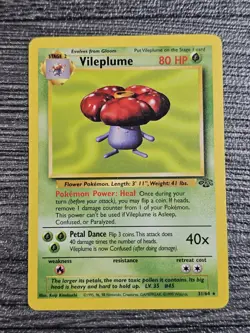 Pokemon TCG Vileplume Jungle Card 31/64 None Holo Rare WOTC LP - Image 1