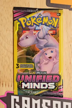 Pokemon Card - Unified Minds - Sun & Moon 3 Card Mini Booster Pack Mew & Mewtwo - Image 1