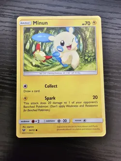 Minun - Sun & Moon: Shining Legends (34/73) - MP - Pokemon Card - Image 1