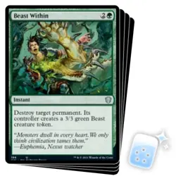 BEAST WITHIN X4 Commander 2021 Magic MTG MINT CARD - Image 1